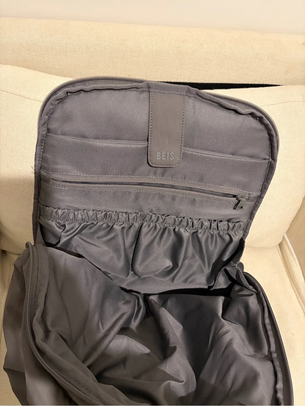 BEIS Air Backpack 28L Charcoal Travel Lightweight Vacation School Laptop